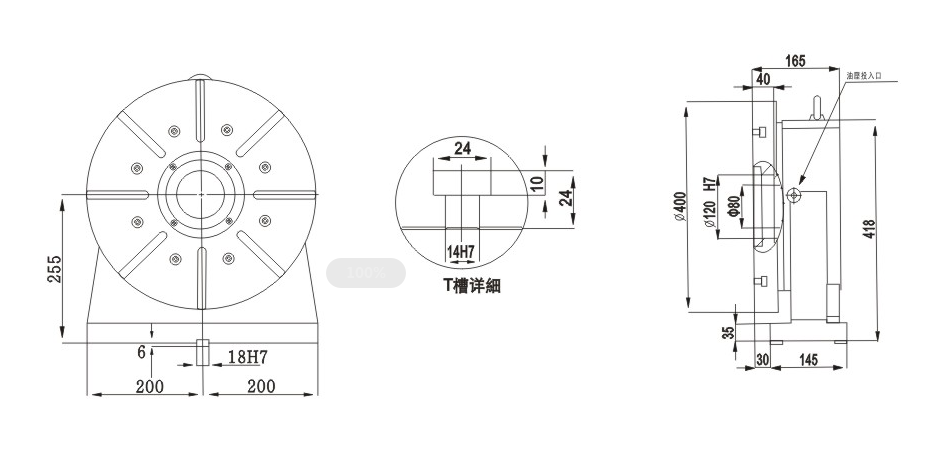 中山油壓HCT分度盤